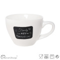 Blanco y negro New Bone China Tea Cup &amp; Saucer